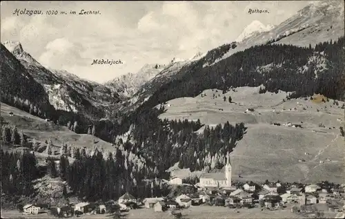 Ak Holzgau in Tirol, Panorama, Mädelejoch, Rothorn