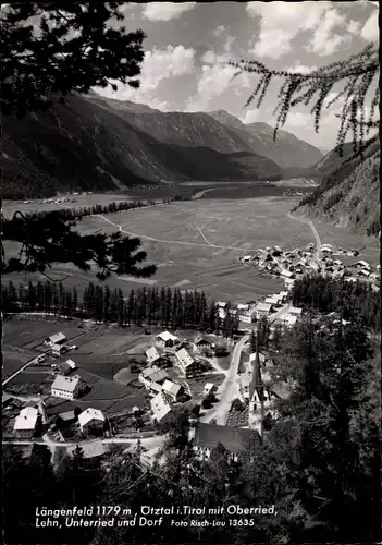 Ak Längenfeld in Tirol, Panorama vom Ort, Oberried, Lehn, Unterried