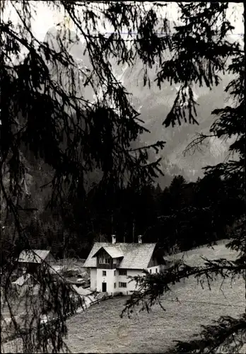 Foto Ak Gosau in Oberösterreich, Blick auf den Ort, Gasthof