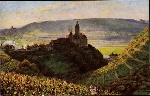 Künstler Ak Hoffmann, H., Gundelsheim am Neckar, Schloss Hornegg, Guttenberg, Ehrenfels