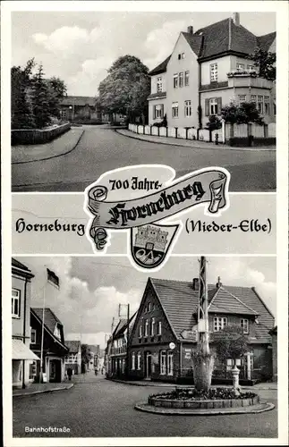 Ak Horneburg Elbe, Bahnhofstraße, Villa