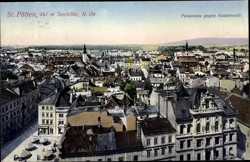 Ak Sankt Pölten in Niederösterreich, Panorama gegen Kaiserwald