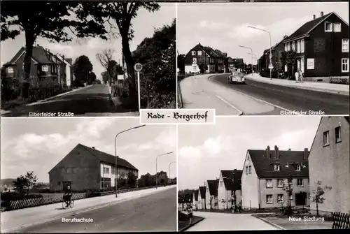 Ak Rade Bergerhof Radevormwald Bergisches Land, Elberfelderstraße, Berufsschule, Siedlung