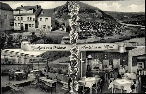 Ak Fankel an der Mosel, Gasthaus zum Rebstock, Innenansicht, Inh. Christiani Ostermann