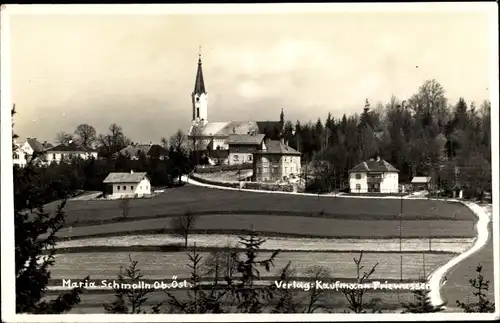 Ak Maria Schmolln in Oberösterreich, Teilansicht mit Kirche