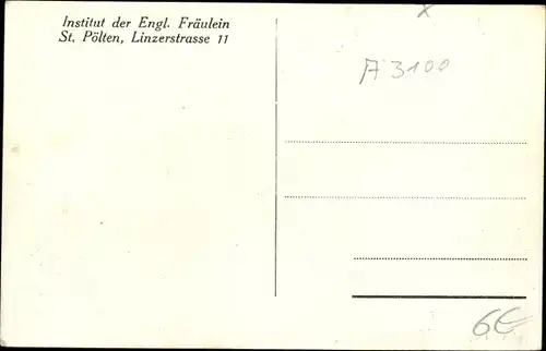 Ak Sankt Pölten Niederösterreich, Oratorium der Zöglinge, Institut d. Engl. Fräulein, Linzerstr. 11