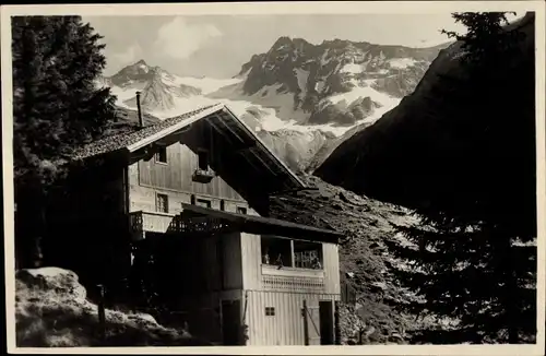 Ak Mayrhofen Zillertal Tirol, Grüne Wandhütte, Stillupptal, Schutzhütte