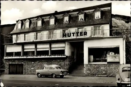 Ak Bremm an der Mosel, Gasthof Hutter, Auto