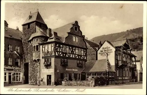 Ak Cochem an der Mosel, Thorschenke, J. Fink