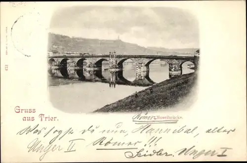 Ak Trier an der Mosel, Moselbrücke