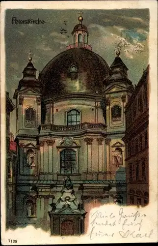 Künstler Ak Wien I., Peterskirche