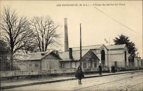 Ak Les Ponts de Cé Maine et Loire, L'Usine du service des Eaux