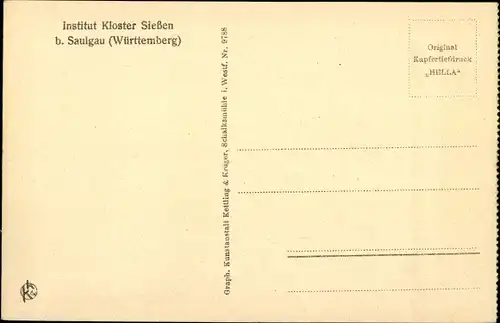 Ak Sießen Bad Saulgau in Oberschwaben, Institut Kloster Siessen, Gesamtansicht