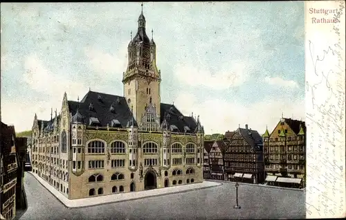 Ak Stuttgart am Neckar, Rathaus