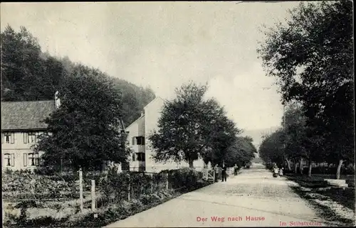 Ak Zell Kanton Zürich, Der Weg nach Hause