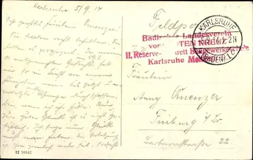 Ak Karlsruhe in Baden Württemberg, Dragoner Kaserne, Straßenseite