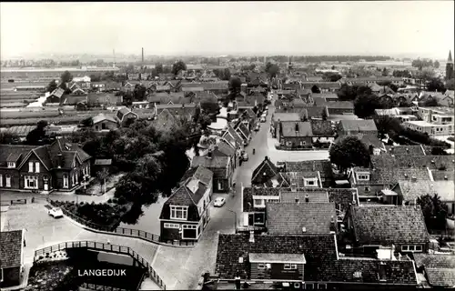 Ak Langedijk Nordholland Niederlande, Panorama