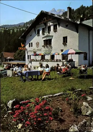 Ak Strengen Tirol, Gasthof zur Post, Terrasse