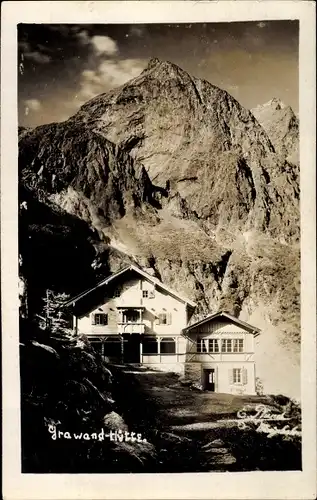 Ak Mayrhofen im Zillertal Tirol, Grawand Hütte
