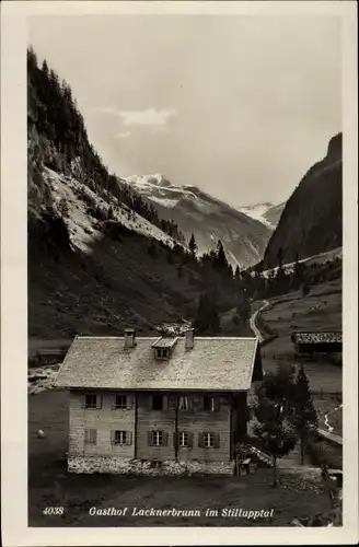 Ak Zillertal Tirol, Gasthof Lacknerbrunn im Stillupptal