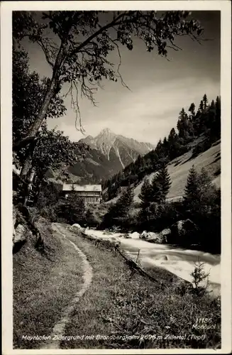 Ak Mayrhofen Zillertal Tirol, Brandberg Klam, Zillergrund