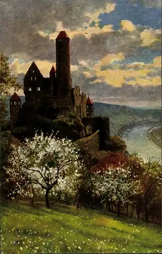 Künstler Ak Hoffmann, H., Neckarzimmern am Neckar, Burg Hornberg