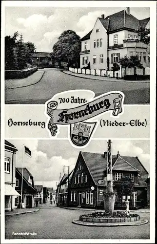 Ak Horneburg Elbe, Bahnhofstraße, Villa