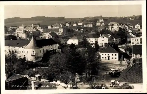 Ak Gallspach in Oberösterreich, Zeileis Institut, Schloss, Marktplatz