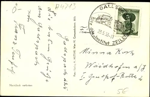 Ak Gallspach in Oberösterreich, Zeileis Institut, Schloss, Marktplatz