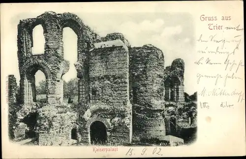 Ak Trier an der Mosel, Kaiserpalast, Ruine