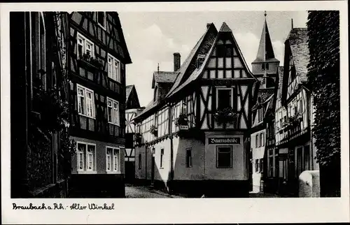 Ak Braubach am Rhein, Alter Winkel, Bauerngasthaus