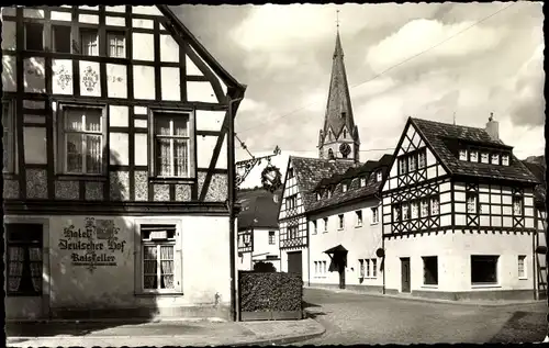 Ak Bad Neuenahr Ahrweiler in Rheinland Pfalz, Hotel Deutscher Hof, Oberhutstraße