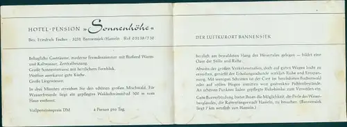 Klapp Ak Bannensiek Hameln an der Weser, Hotel Pension Sonnenhöhe, Speisesaal,Sonnenterrasse