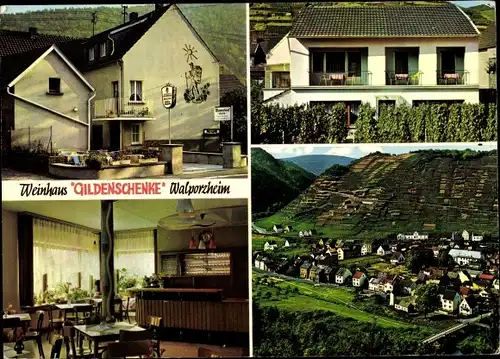 Ak Walporzheim Bad Neuenahr Ahrweiler, Weinhaus Gildeschenke, Ort