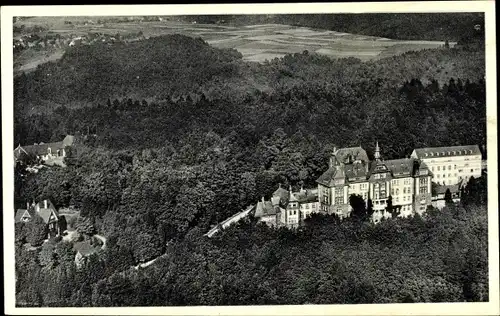 Ak Rosbach Windeck Sieg, Fliegeraufnahme, Sanatorium und Umgebung