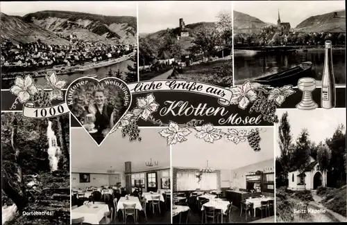 Ak Klotten a.d. Mosel, Weinhaus Hubert Kaes, Pension, Dortebachtal