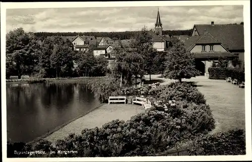 Ak Braunlage im Oberharz, Im Kurgarten