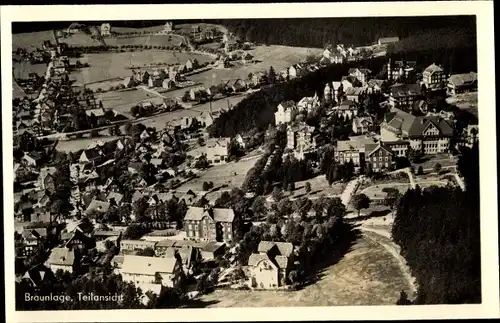 Ak Braunlage im Oberharz, Teilansicht, Fliegeraufnahme