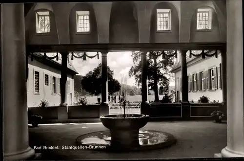 Ak Bad Bocklet in Unterfranken, Stahlquellenbrunnen