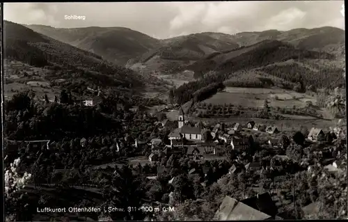 Ak Ottenhöfen im Schwarzwald, Fliegeraufnahme, Kirche, Ort