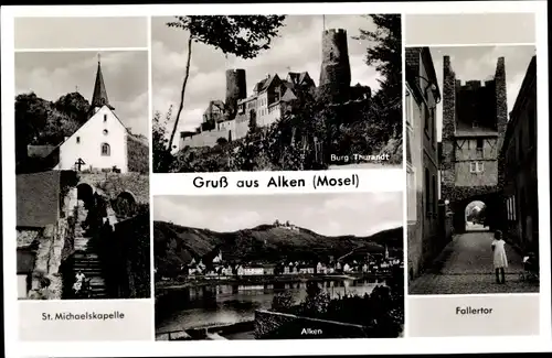 Ak Alken Untermosel, St. Michaelskapelle, Fallertor, Alken, Burg Thurandt