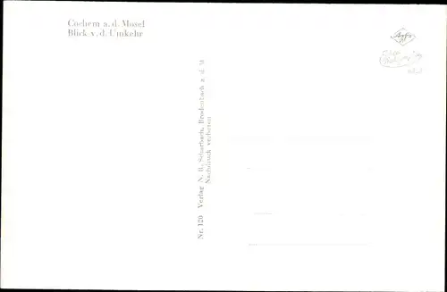 Ak Cochem an der Mosel, Panorama, Vogelschau