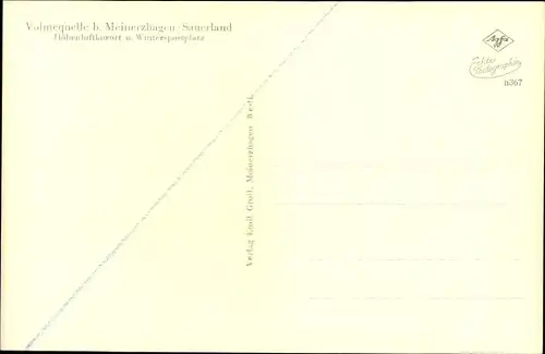 Ak Meinerzhagen im Sauerland, Volmequelle