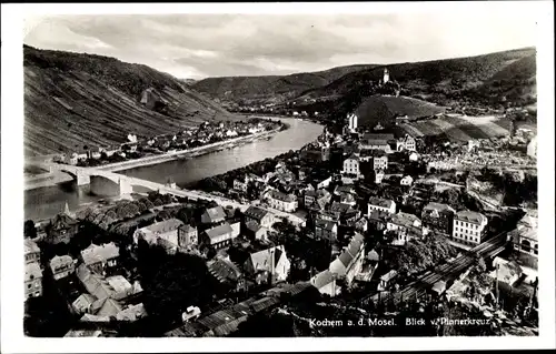 Ak Cochem an der Mosel, Panorama, Vogelschau