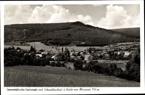 Ak Vockerode Meißner in Hessen, Panorama, Schwalbenthal, Kalbe