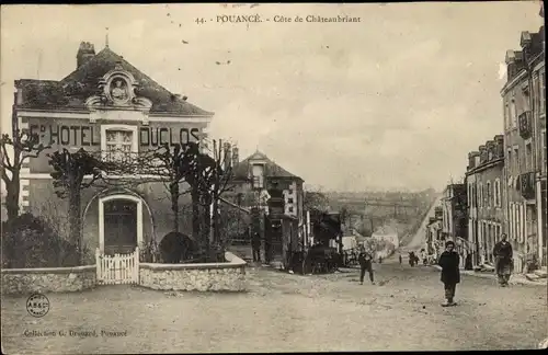 Ak Pouancé Maine et Loire, Cote de Chateaubriant, Grand Hotel Duclos