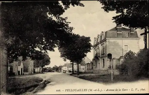 Ak Pellouailles les Vignes Maine et Loire, Avenue de la Gare