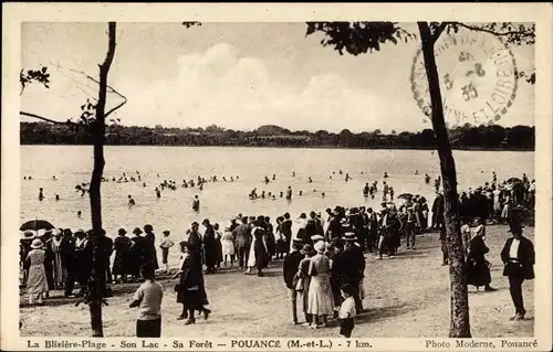 Ak Pouancé Maine et Loire, La Blisiere Plage, Son Lac, Sa Foret