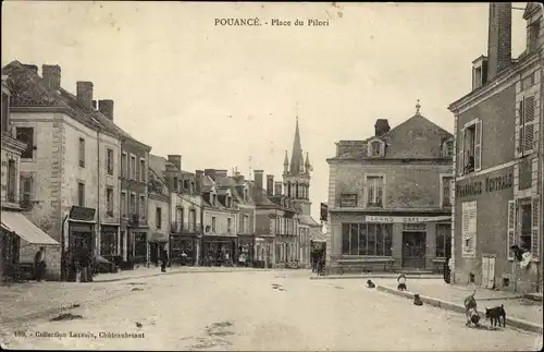 Ak Pouancé Maine et Loire, Place du Pilori
