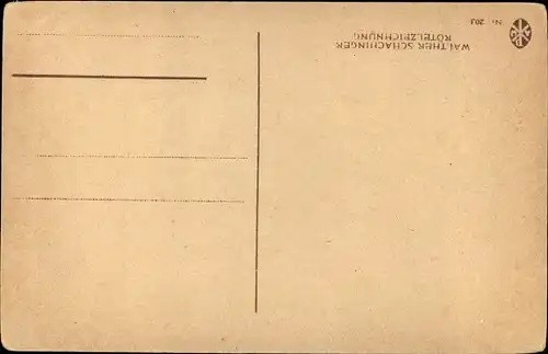 Künstler Ak Schachinger, Walther, Röthelzeichnung, Männerportrait